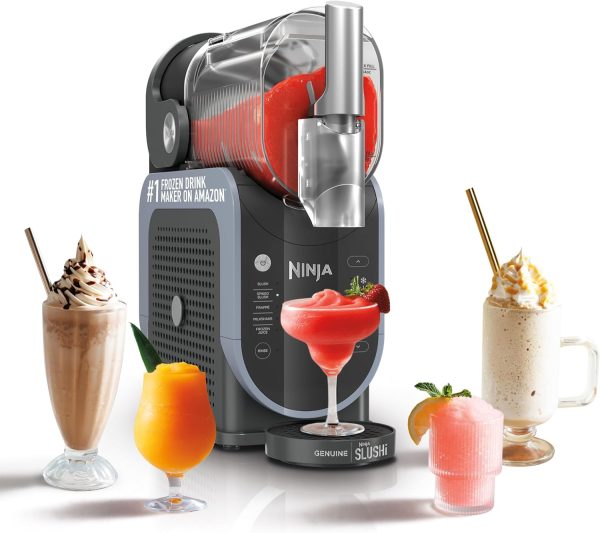 Ninja Ninja SLUSHi with RapidChill Technology, 88 oz. Frozen Drink & Slushie Machine, 5 Preset Programs, Margaritas, Frappés, and More, Premium Accents, Black, FS301