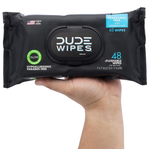Dude 2 DUDE Wipes - Flushable Wipes - 6 Pack, 288 Wipes