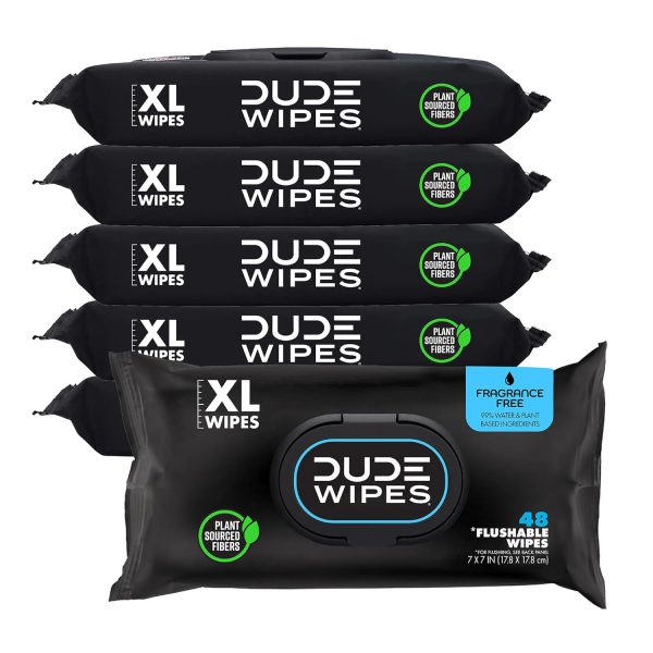 Dude DUDE Wipes - Flushable Wipes - 6 Pack, 288 Wipes