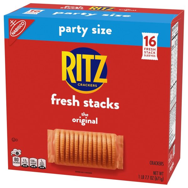 RITZ Fresh Stacks Original Crackers, Party Size, 23.7 oz (16 Multi Snack Packs)