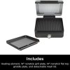 Ninja Griddle 3 Ninja Griddle and Indoor Grill, 14’’, Electric Grill, For Steak, Burgers, Salmon, Veggies, and More, Pancake Griddle, Nonstick, Dishwasher Safe, 500F, Even Cooking, Silver, GR101