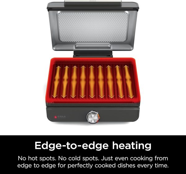 Ninja Griddle 4 Ninja Griddle and Indoor Grill, 14’’, Electric Grill, For Steak, Burgers, Salmon, Veggies, and More, Pancake Griddle, Nonstick, Dishwasher Safe, 500F, Even Cooking, Silver, GR101